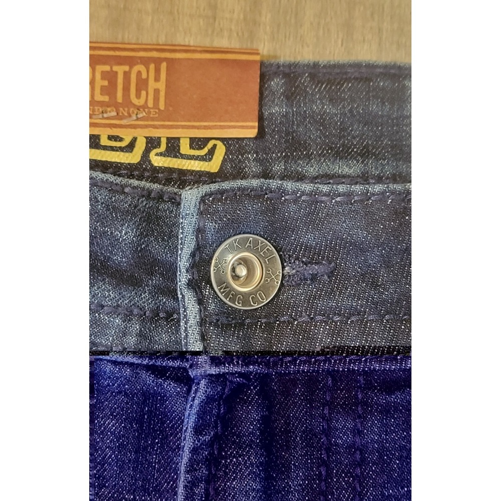 TK Axel Mens 34x32 Slim Boot Stretch Dark Blue Denim Jeans New NWT - Picture 4 of 16